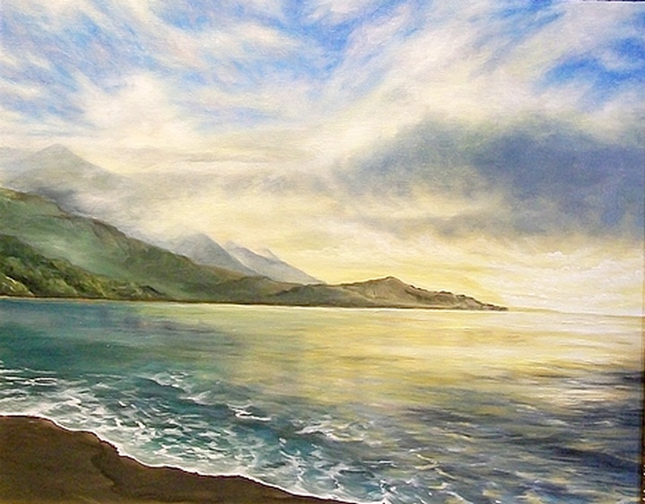 Hanalei Bay painting artwork by Belinda Leigh