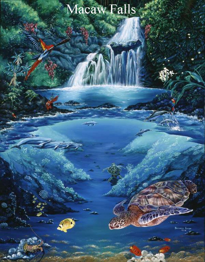 Macaw Falls painting artwork by Belinda Leigh