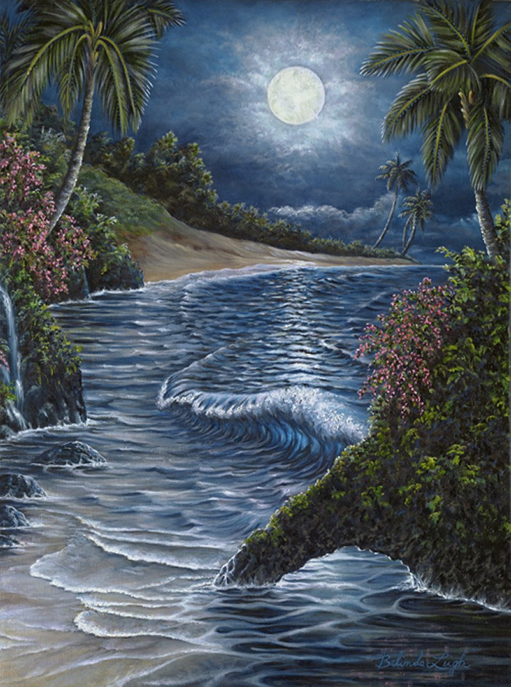 Maui Moon II painting by Belinda Leigh